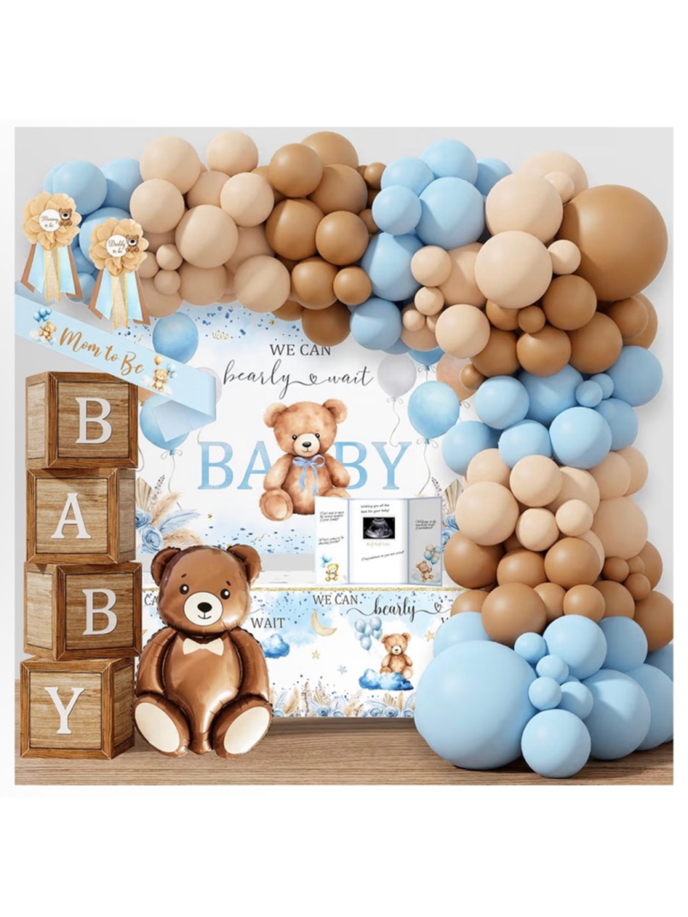 NEW Bear Baby Shower Decorations Party Supplies We Can Bearly Wait Baby Shower
